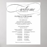 Wedding Ceremony Program Elegant Black Script Poster<br><div class="desc">An elegant,  classy script wedding ceremony program. Easy to customize the colour and wording. Please feel free to contact me if you need artwork customization or custom design. PLEASE NOTE: For assistance on orders,  shipping,  product information,  etc.,  contact Zazzle Customer Care directly https://help.zazzle.com/hc/en-us/articles/221463567-How-Do-I-Contact-Zazzle-Customer-Support-.</div>