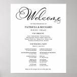 Wedding Ceremony Program Elegant Calligraphy Poster<br><div class="desc">A rustic chic black lettering wedding ceremony program. Easy to customize the colour and wording. Please feel free to contact me if you need artwork customization or custom design. PLEASE NOTE: For assistance on orders,  shipping,  product information,  etc.,  contact Zazzle Customer Care directly https://help.zazzle.com/hc/en-us/articles/221463567-How-Do-I-Contact-Zazzle-Customer-Support-.</div>