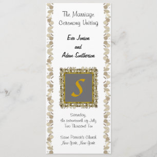 Wedding Ceremony Program Gold Leaf