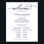 Wedding Ceremony Program Navy Blue Script Sign<br><div class="desc">Wedding Ceremony Program Navy Blue Script Sign</div>