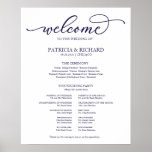 Wedding Ceremony Program Navy Blue Script Sign<br><div class="desc">Wedding Ceremony Program Navy Blue Script Sign</div>