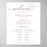 Wedding Ceremony Program Rose Gold Script Sign<br><div class="desc">Wedding Ceremony Program Rose Gold Script Sign</div>