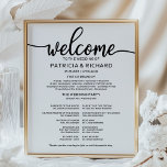 Wedding Ceremony Program Sign Simple Calligraphy<br><div class="desc">This stunning calligraphy wedding suite exudes a modern, bold, and timeless design. Our comprehensive collection provides everything you need to create a cohesive and chic atmosphere, including matching menu cards, personalized napkins, striking signs, favors, and much more. Don't hesitate to reach out via chat for personalized assistance or to discover...</div>