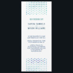 WEDDING CEREMONY PROGRAM simple boho pattern blue<br><div class="desc">A super stylish flat CEREMONY PROGRAM design for your WEDDING. Wow your friends and family with this little number ;D Setup as a template it is simple for you to add your own details, or hit the customize button and you can add or change text, fonts, sizes etcTIP :: 1....</div>