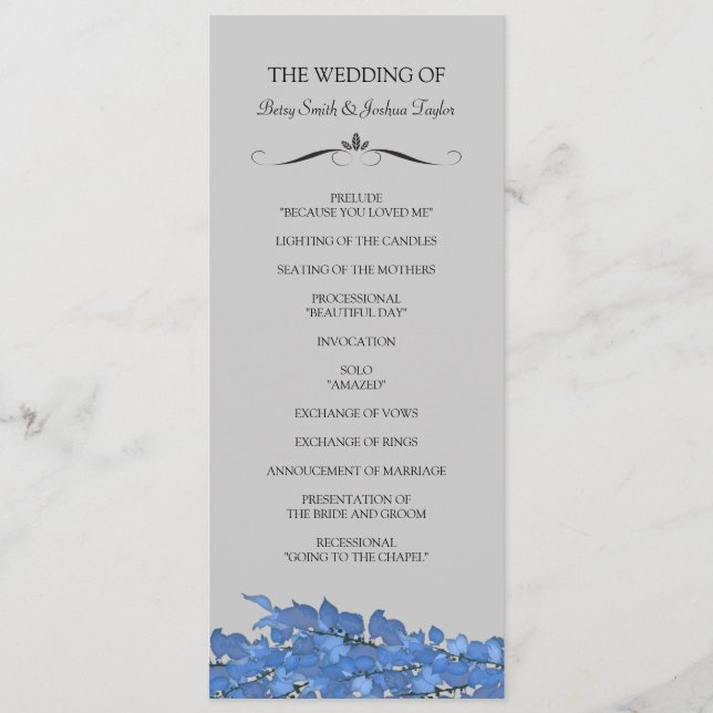 Wedding Ceremony Programs (Front)