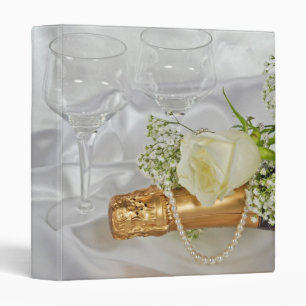 Wedding Champagne and Roses Binder