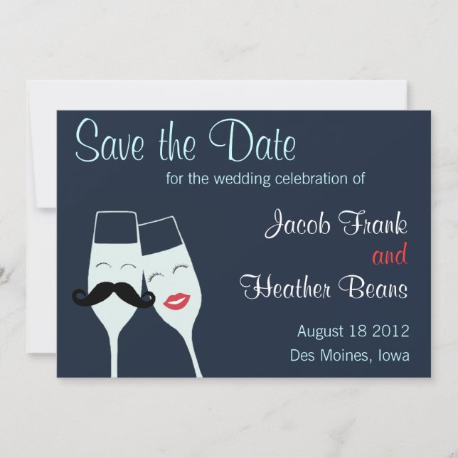 Wedding Champagne Toast Save the Date (Front)