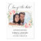Wedding  Change The Date Blush Floral Photo