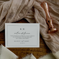 Wedding Charity In Lieu of Favours Enclosure Card