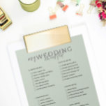 Wedding Checklist Notepad<br><div class="desc">An unusual notepad for the bride to be with a Wedding Checklist Cover so the bride-to-be can be on top of things, always! You can personalize each step as well! Check the whole wedding stationery from the same Collection!!</div>