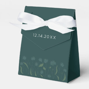 Wedding Chic Modern Elegant Simple Green Emerald Favor Box