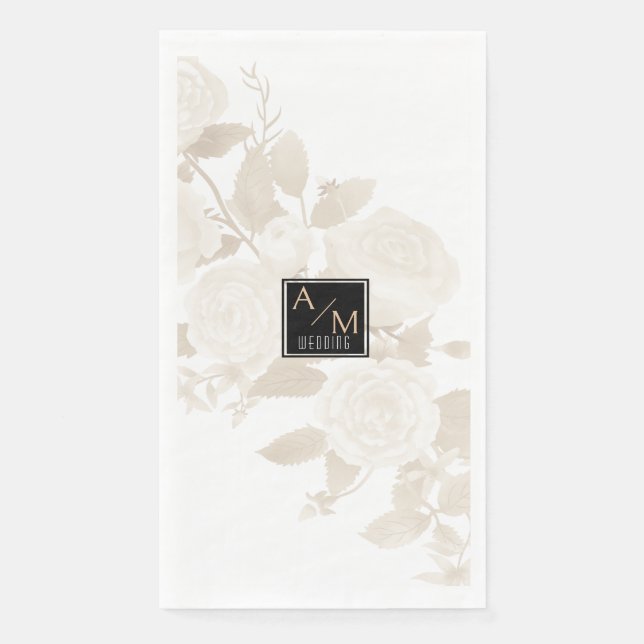 Wedding Chic Monogram Napkin (Front)
