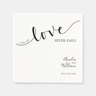 Wedding, Christian, Simple, Elegant, Typography, Napkin
