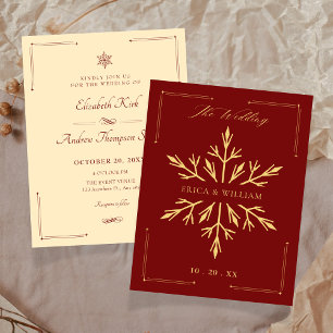 Wedding christmas invitation