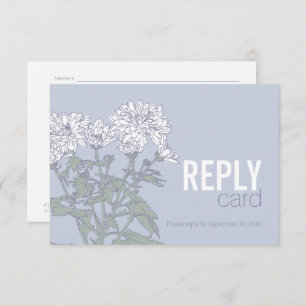 Wedding chrysanthemum white wedding RSVP QR code