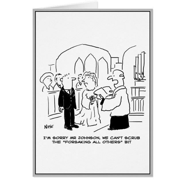 Wedding Church Service Vicar Can't Scrub Vows (Front)