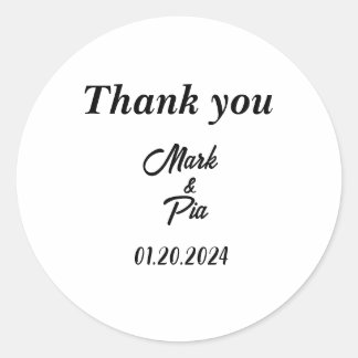 Wedding classic round sticker
