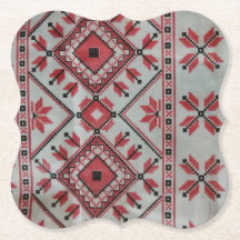 wedding coaster red and black motif