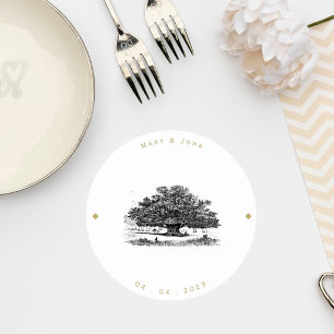 Wedding Coaster with Warm Bokeh Lights
