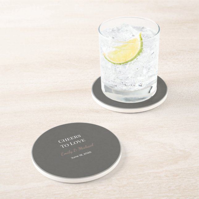 Wedding Coasters | Cheers To Love Favour (Side)