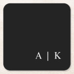 Wedding Coasters Favours With Monogram Black White<br><div class="desc">Add a touch of personalization to your wedding celebration with these monogrammed wedding coasters. Guests will love the stylish black and white design with your initials.

Can be customized to suit your needs.
© Gorjo Designs. Made for you via the Zazzle platform.</div>