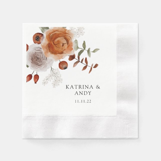 Wedding Cocktail Napkins  (Front)