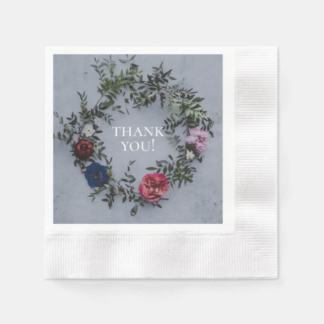 Wedding Coined Cocktail Napkins (Front)