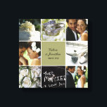 Wedding Collage Wrapped Canvas - Custom Colour<br><div class="desc">Personalize this canvas with your wedding photos to create a wall art to treasure forever.</div>