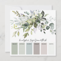Wedding Color Inspiration Palette Card