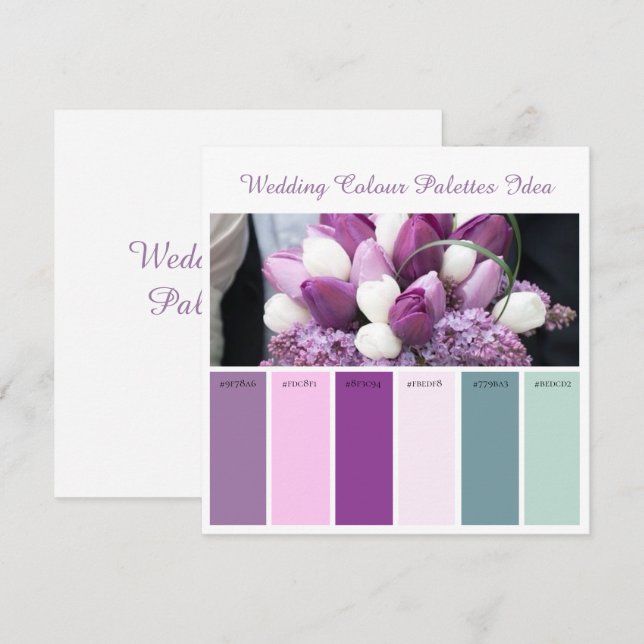 Wedding Colour Palettes Idea Card (Front/Back)