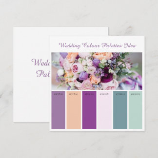Wedding Colour Palettes Idea Card