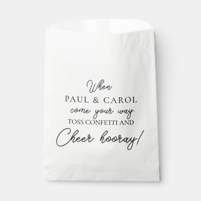 Wedding Confetti Bags Personalized Paper Bag  (Front)