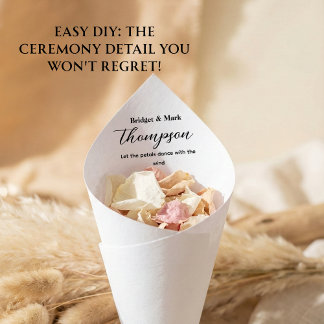 Wedding Confetti Cone Petal Toss Flower Cone