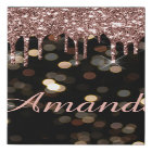 Wedding Confetti Luxury Rose Glitter Drips Name