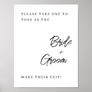 Wedding Confetti Toss Sign - Simply Elegant