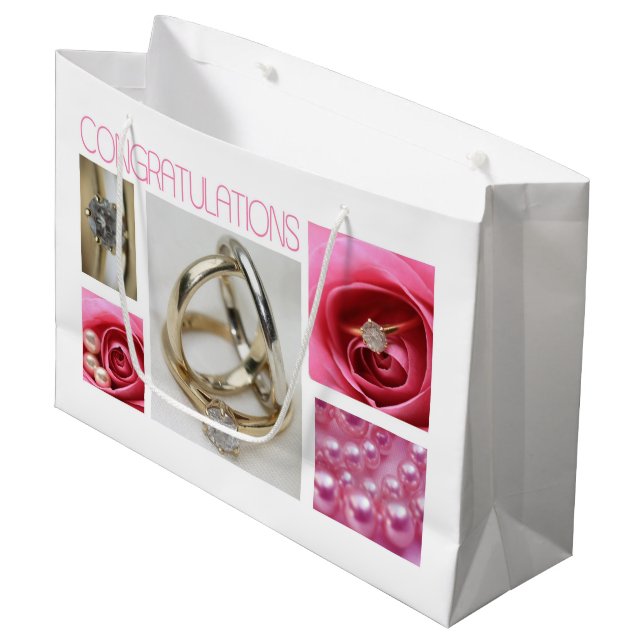 Wedding congrats gift bag (Front Angled)
