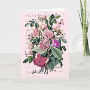 Wedding Congratulations Add Names Rose Ephemera Card