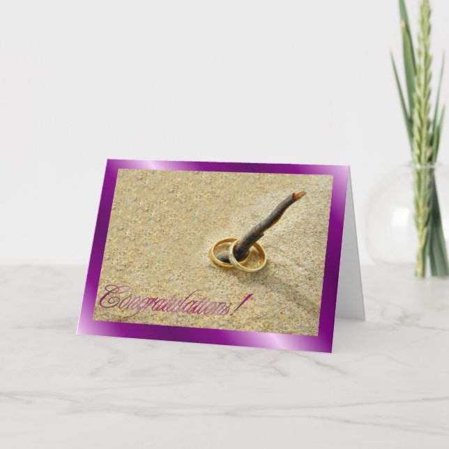 Wedding Congratulations. Beach wedding congrats Card (Front)