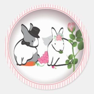 WEDDING CONGRATULATIONS! CLASSIC ROUND STICKER