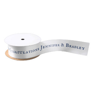 Wedding Congratulations Custom Name Personalized Satin Ribbon