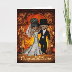 Wedding Congratulations for Halloween Wedding Card