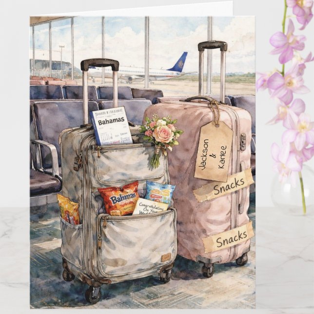 Wedding Congratulations Honeymoon Trip Snacks Card (Creator Uploaded)