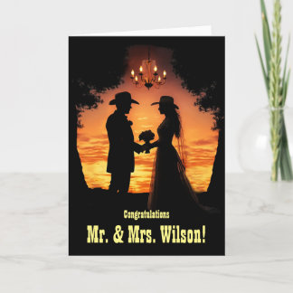 Wedding Congratulations Personalized Country Card