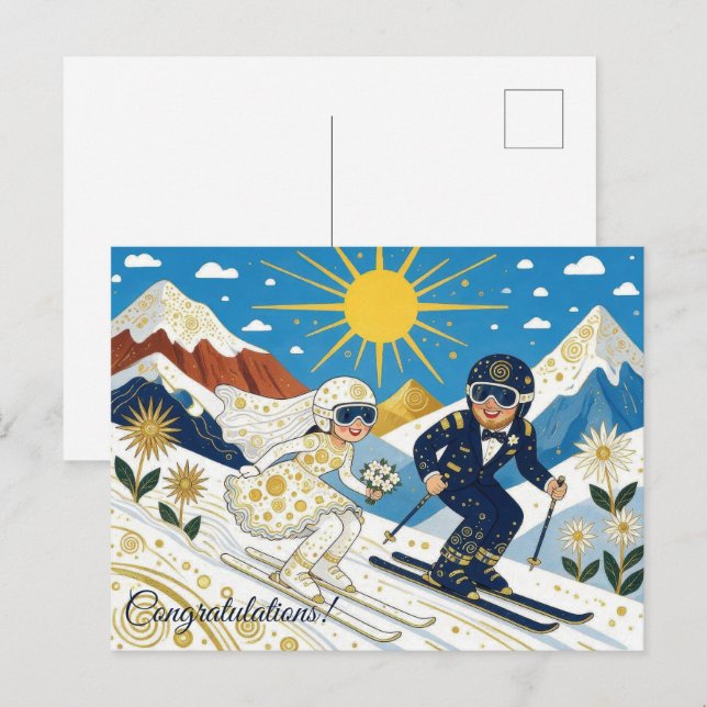 Wedding Congratulations Postcard (Front/Back)