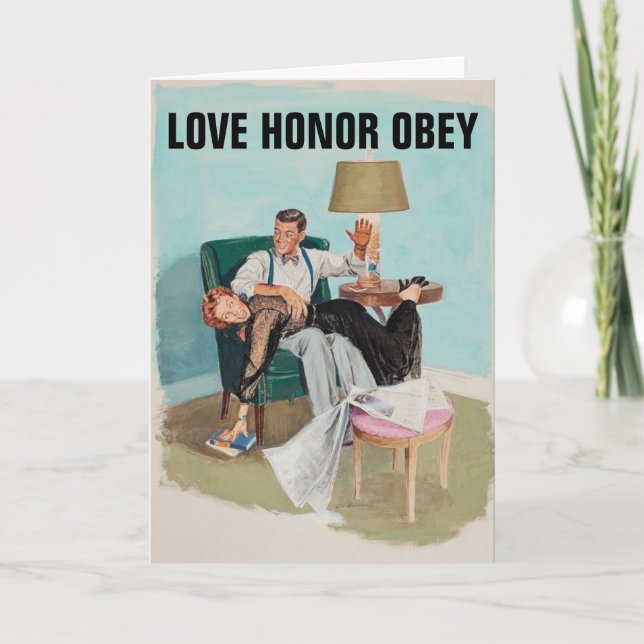 WEDDING CONGRATULATIONS RETRO SPANKING CARD (Front)