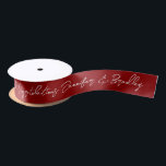 Wedding Congratulations Script Personalized Name Satin Ribbon<br><div class="desc">Wedding Congratulations Script Personalized Name Ribbon features the text "Congratulations (your personalized names)" in elegant white calligraphy script on a burgundy background. Personalized by editing the text in the text boxes. Perfect for engagements,  weddings and anniversaries. Designed by ©Evco Studio www.zazzle.com/store/evcostudio</div>