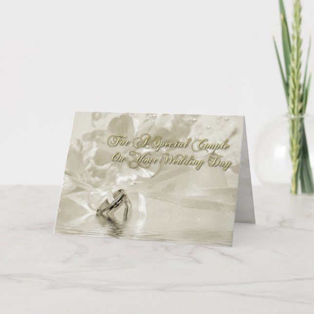 Wedding Congratulations Sepia Card (Front)