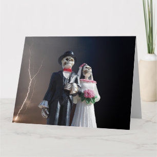 WEDDING CONGRATULATIONS SKELETONS FUNNY GREETING  CARD