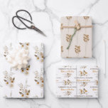 Wedding Congratulations Wrapping Paper Sheets<br><div class="desc">Congratulate a special couple with these lovely personalized watercolor floral wrapping paper sheets!</div>