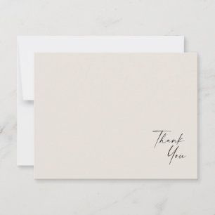 Wedding Contemporary Message Thank You Card